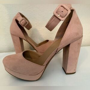 SUN STONE Womens Estrella Microsuede Ankle Strap Pumps